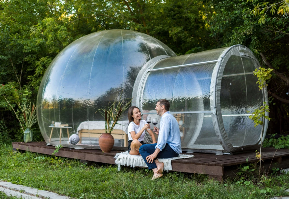 living in a bubble tent